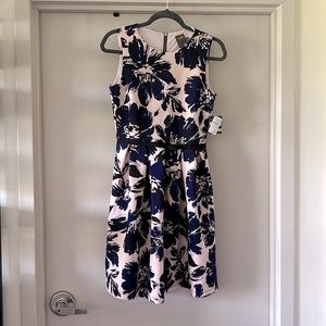 New with tags pink, navy and black Taylor dress purchased at Neiman Marcus.